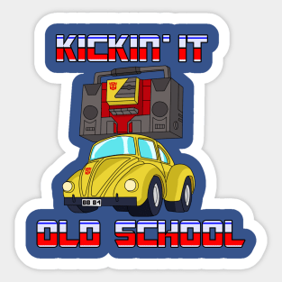 Kickin' It Old School w/ Bumblebee and Blaster Sticker